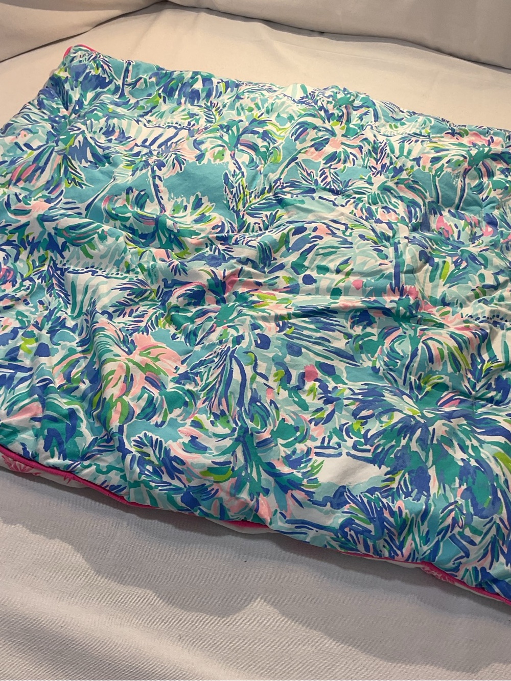 Lilly Pulitzer Tropical Pillow Shame 100% Cotton  22x22 in 66x66 cm - Picture 2 of 6